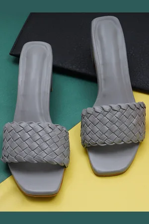 Misto Woven Design Block Heels