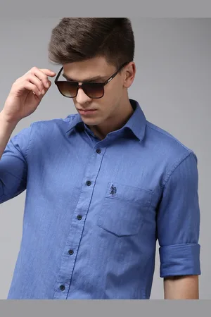 U.S. Polo Assn. U S Polo Assn Men Solid Tailored Fit Pure Cotton Casual Shirt