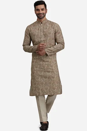 THE KURTA COMPANY Ethnic Motifs Printed Mandarin Collar Kurta