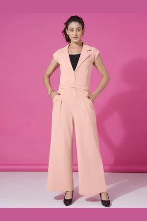 Moda Rapido Spread Collar Neck Top With Trousers Co-Ord Set