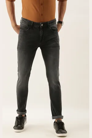Invictus Men Grey Skinny Fit Heavy Fade Stretchable Jeans