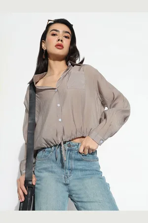 SHOWOFF Women Comfort Semi Sheer Casual Shirt