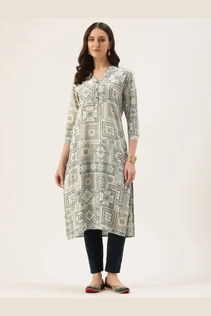 Amukti Ethnic Motifs Printed Straight Kurta