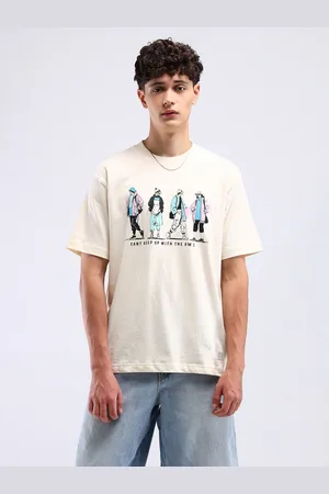 Flying Machine Men Typography Printed Pockets T-shirt