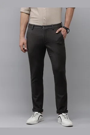 Arrow Men Slim Fit Solid Mid-Rise Trousers