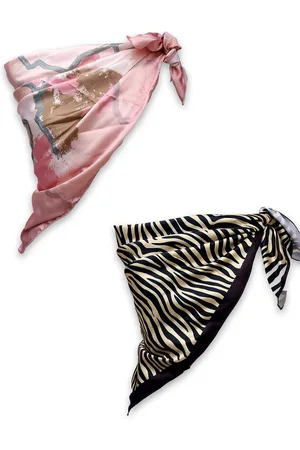 Leeza Store Women Pack Of 2 Printed Scarves