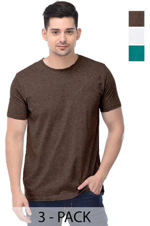 Color Capital Unisex Pack Of 3 Solid Round Neck Cotton T-shirts