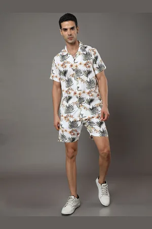 Bushirt Tropical Printed Shirt With Shorts Co-Ords Set