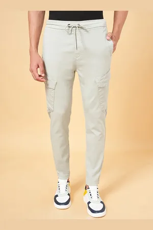 PEOPLE Men Sage Green Mid Rise Cargos