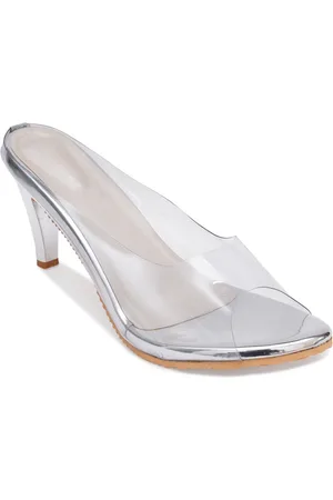 Misto Silver-Toned Peep Toes