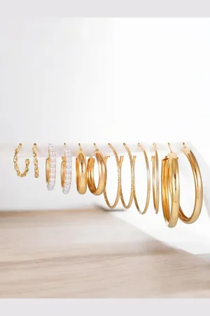 FÁBULA Set Of 6 Contemporary Hoop Earrings