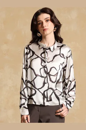 Kazo Women Opaque Printed Formal Shirt
