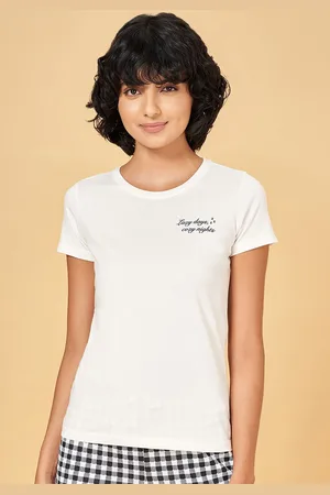 Pantaloons Printed Round Neck Cotton Lounge T-shirts