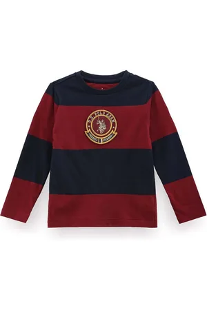 Ralph Lauren Boys Horizontal Striped Pure Cotton T-shirt