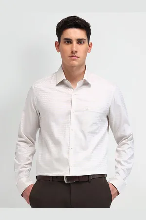 Arrow Men Manhattan Spread Collar Micro Ditsy Printed Cotton Slim Fit Formal Shirt