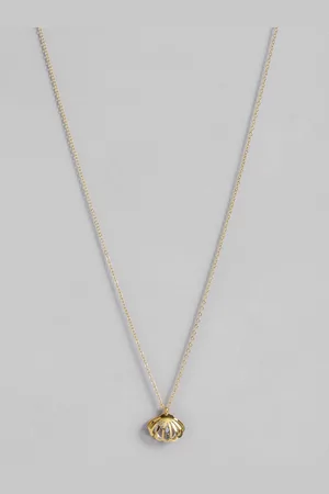 DressBerry Gold Toned Minimal Shell Chain With Pendant