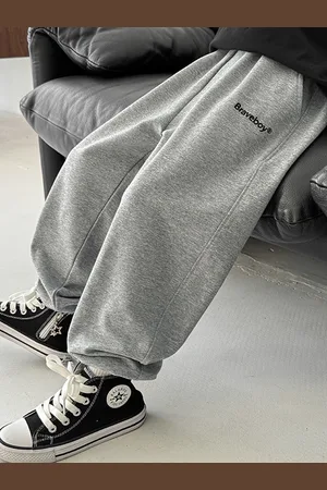 LULU & SKY Boys Tapered Fit Joggers Trousers