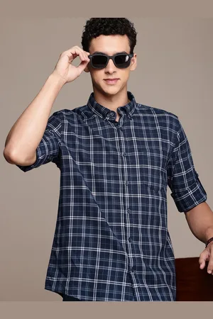 French Connection Pure Cotton Slim Fit Checked Casual Shirt
