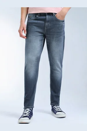 Flying Machine Men Relaxed Fit Heavy Fade Stretchable Jeans