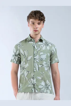 Flying Machine Men Classic Floral Opaque Printed Formal Shirt