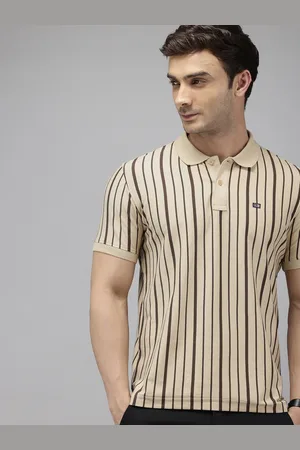 Arrow Striped Polo Collar T-shirt