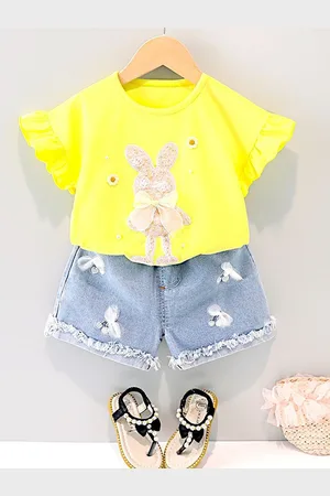 BAESD Girls Printed Top with Shorts