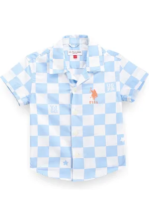 Ralph Lauren Boys Classic Checked Cuban Collar Pure Cotton Casual Shirt