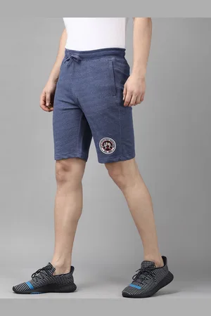 Ralph Lauren U S Polo Assn Denim Co Men Blue & White Printed Slim Fit Shorts