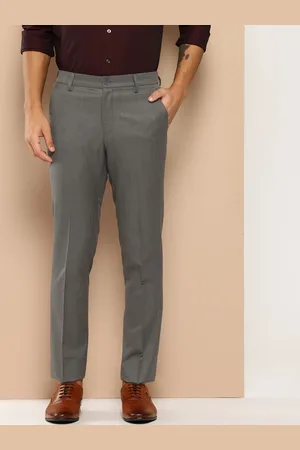 Invictus Men Adjustable Waistband Slim Fit Formal Trousers