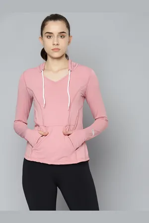 Fitkin Women Pink Self Design Training T-shirt
