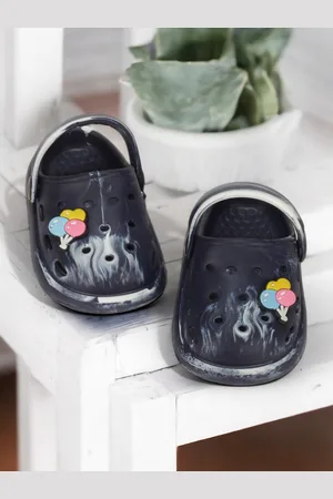 Lil Lollipop Kids Printed Marble Look Balloon Applique Rubber Anti-Slip Clogs