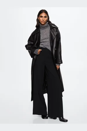 MANGO Women Black Trousers