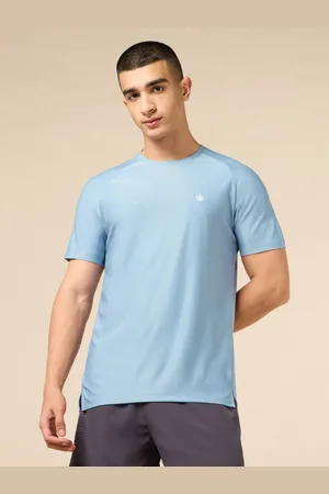 Cult Men Blue All Sport Jacquard Knit Training Tshirt