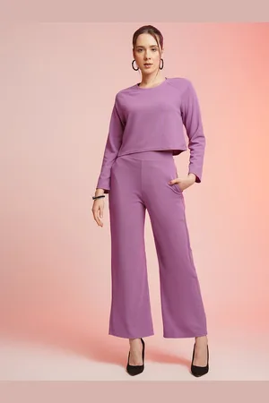 Moda Rapido Dyed Round Neck Top With Trousers Co-Ords