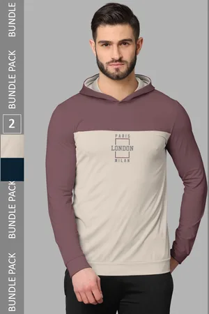 bullmer Pack Of 2 Printed Long Sleeves Round Neck T-shirt