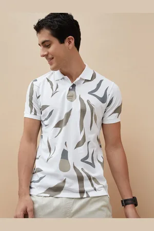 Lifestyle Men Printed Polo Collar Pockets T-shirt