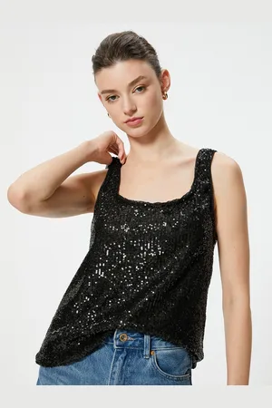Koton Women Embellished Square Neck Top