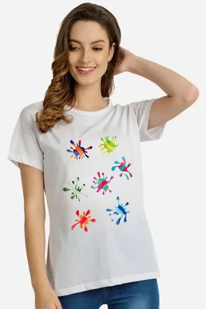 Moda Rapido Women Holi Printed Tshirt