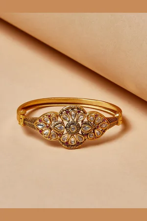 Voylla Women Gold-Toned Brass Gold-Plated Bangle