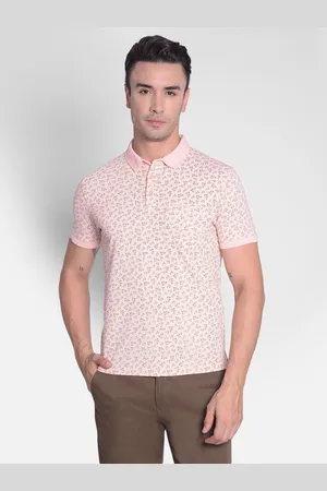 Crimsoune Club Floral Printed Polo Collar Slim Fit T-shirt