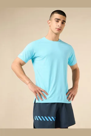Cult Men Blue All Sport Diamond Knit Training Tshirt