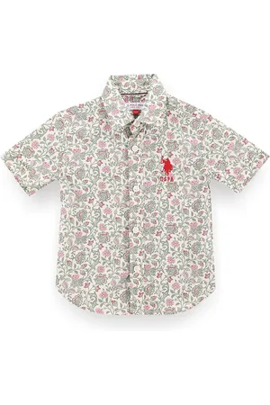 Ralph Lauren Boys Classic Floral Printed Spread Collar Cotton Casual Shirt