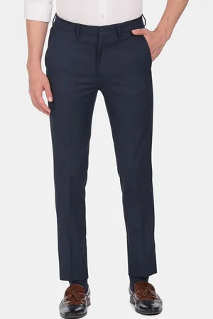 Arrow Men Blue Slim Fit Trousers