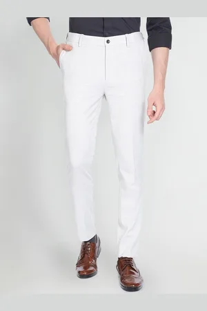Arrow Men Heathered Dobby Formal Trousers
