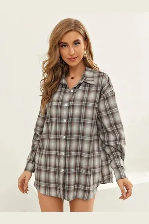 HERE&NOW Women Original Tartan Checks Opaque Checked Casual Shirt