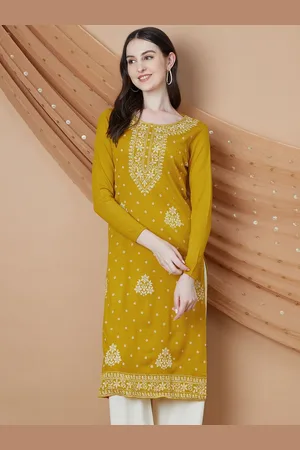 Lifestyle Women Geometric Embroidered Kurta