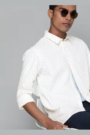 HARVARD Men White Pure Cotton Conversational Print Casual Shirt