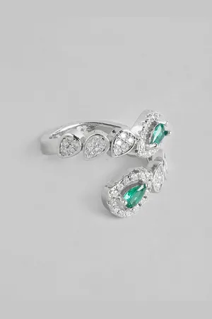 DressBerry Stone Studded Adjustable Finger Ring