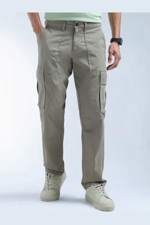 Flying Machine Men Relaxed Loose Fit Cargos Trousers