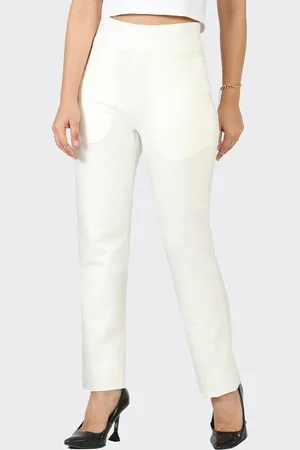 BlissClub Women Relaxed Straight Leg Fit High-Rise Trouser